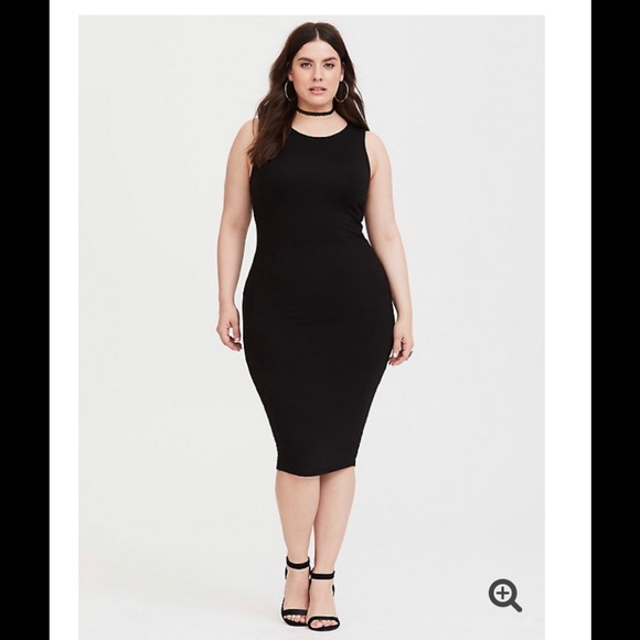 black jersey bodycon dress